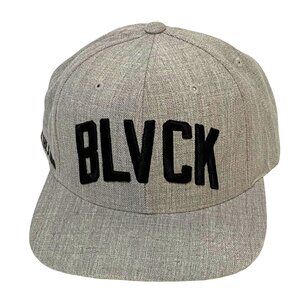 Black Scale BLVCK Only the Strong Snapback Hat One Size High Crown Flat Bill
